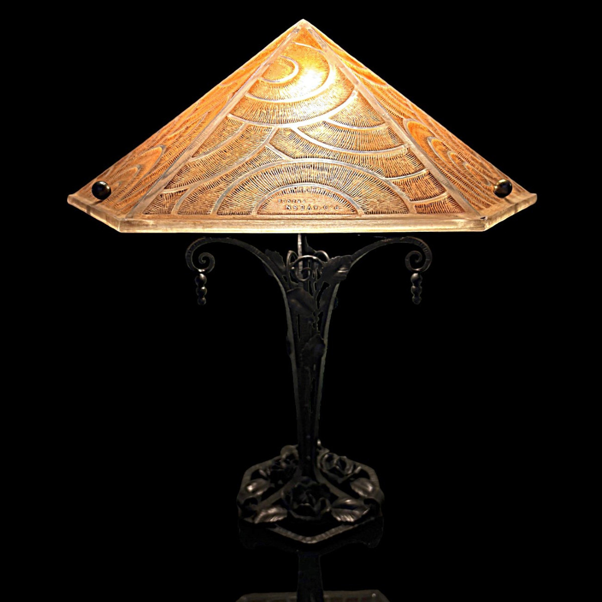 Art Deco Lamp By Pierre d'Avesn-photo-4