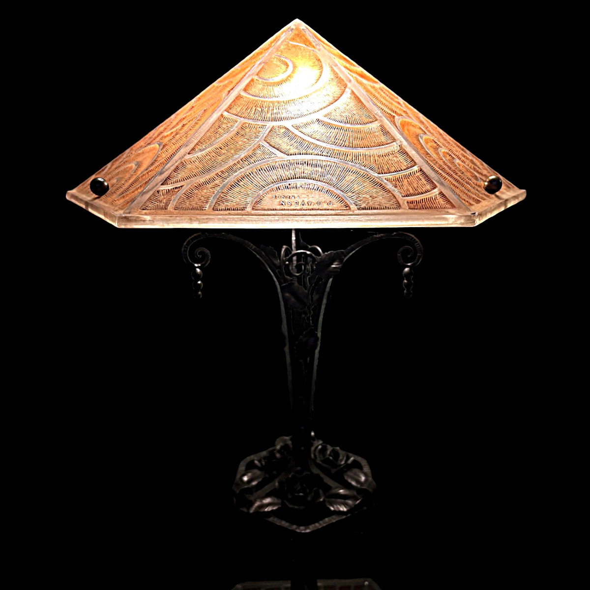 Art Deco Lamp By Pierre d'Avesn