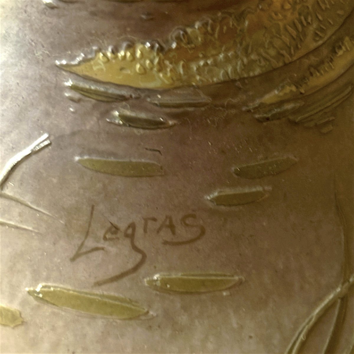 Large Art Nouveau Legras Lamp-photo-2