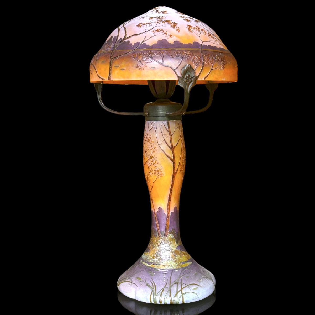 Large Art Nouveau Legras Lamp