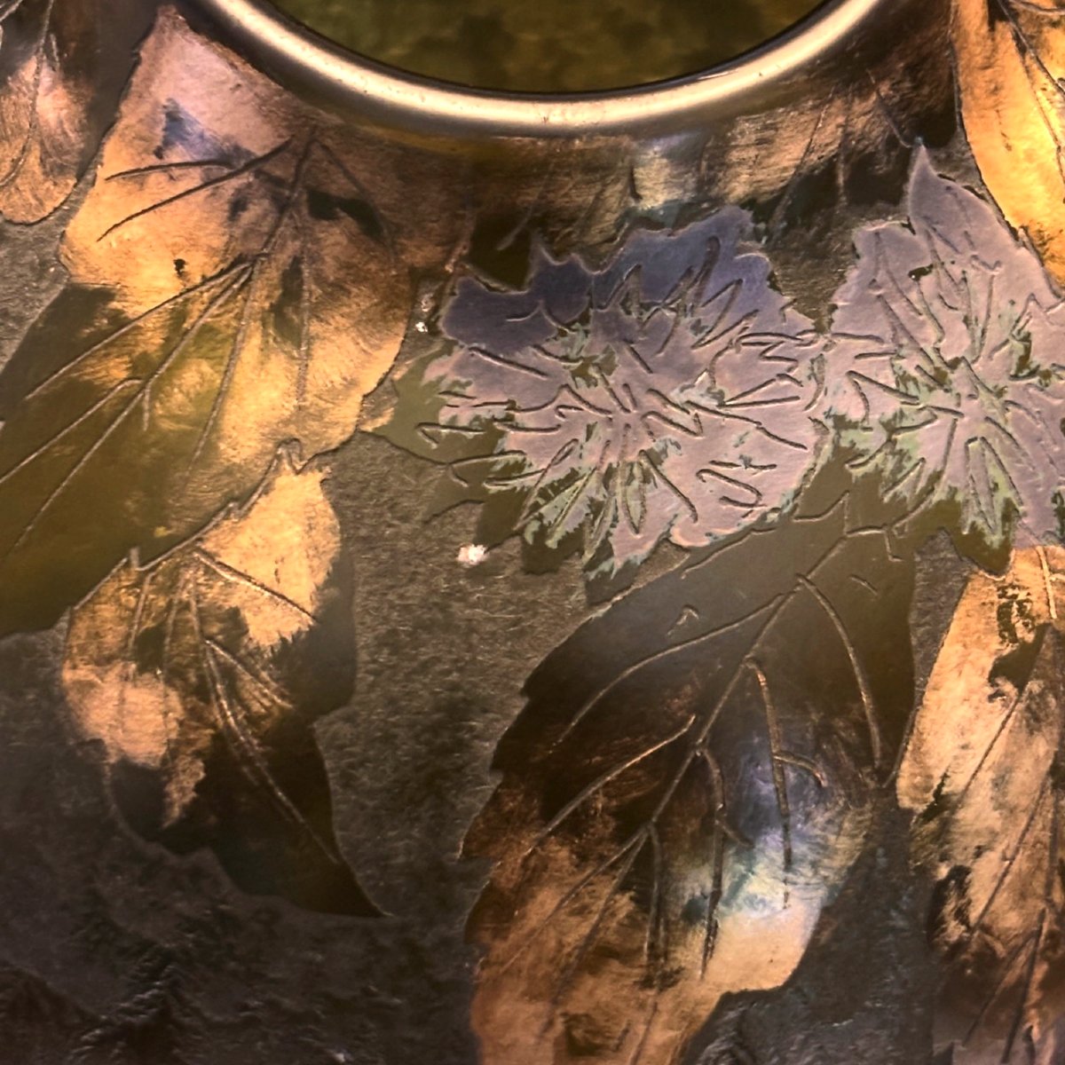 Art Deco Legras Vase With Foliage-photo-4