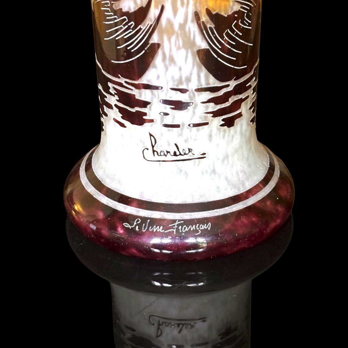 Vase Le Verre Français aux cygnes-photo-2
