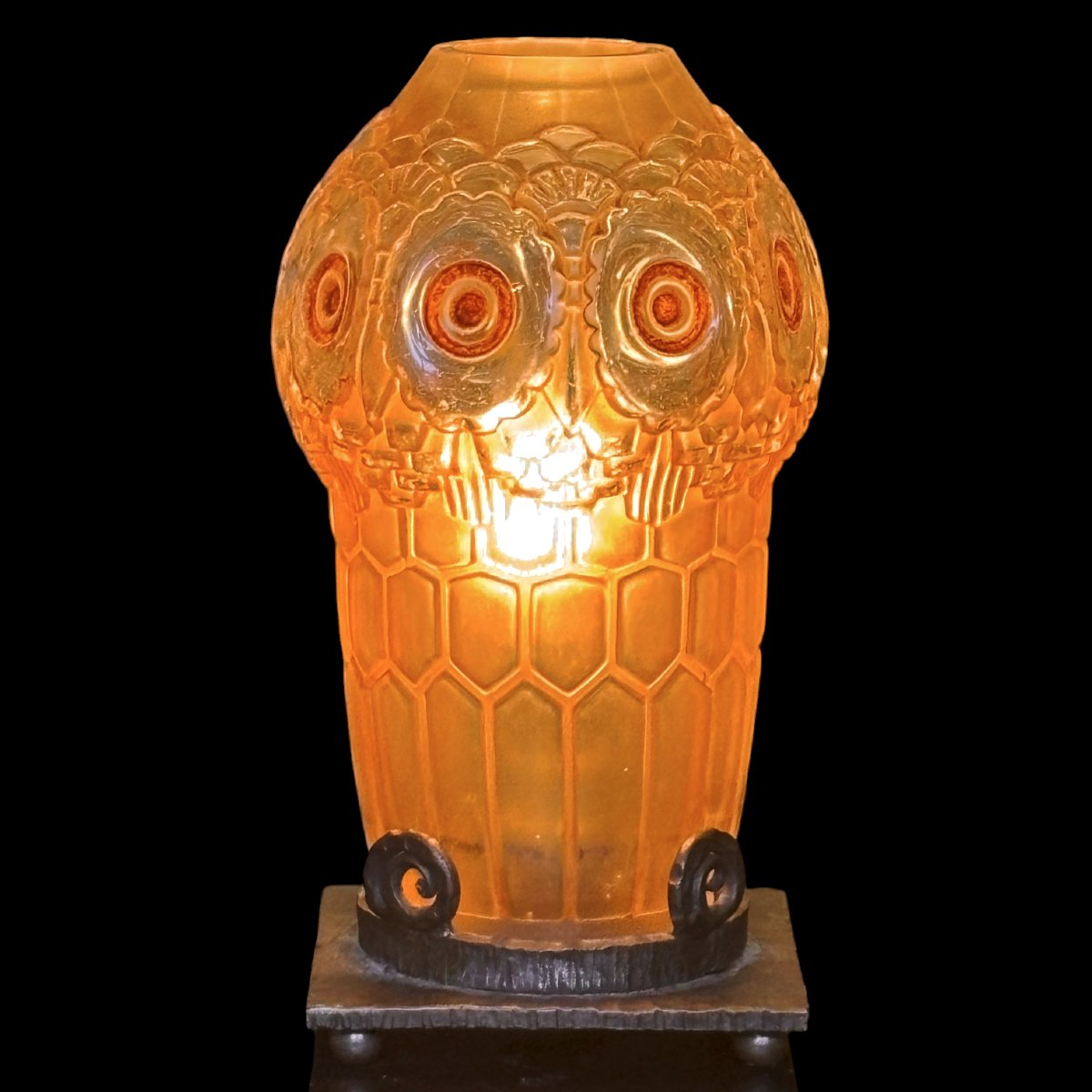 Art Deco Robj Owl Perfume Burner-photo-2
