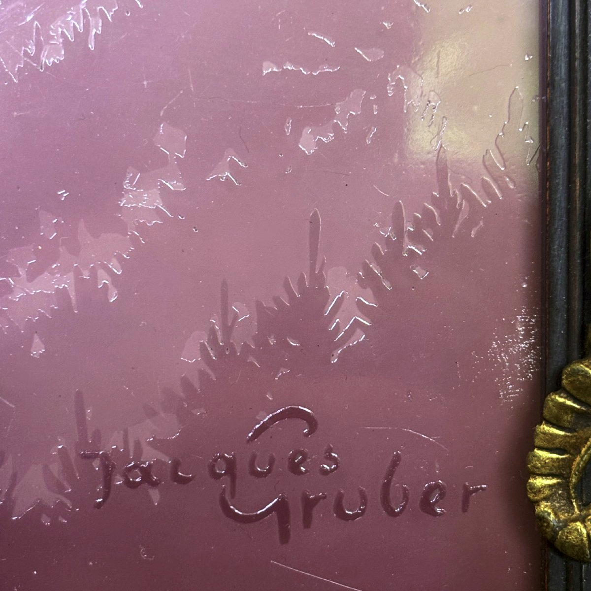 Plateau en verre de Jacques Gruber-photo-4