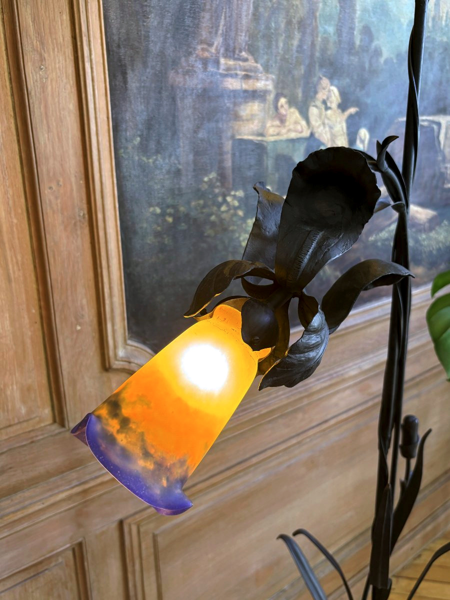 Large Muller Floor Lamp With A Botanical Design-photo-2