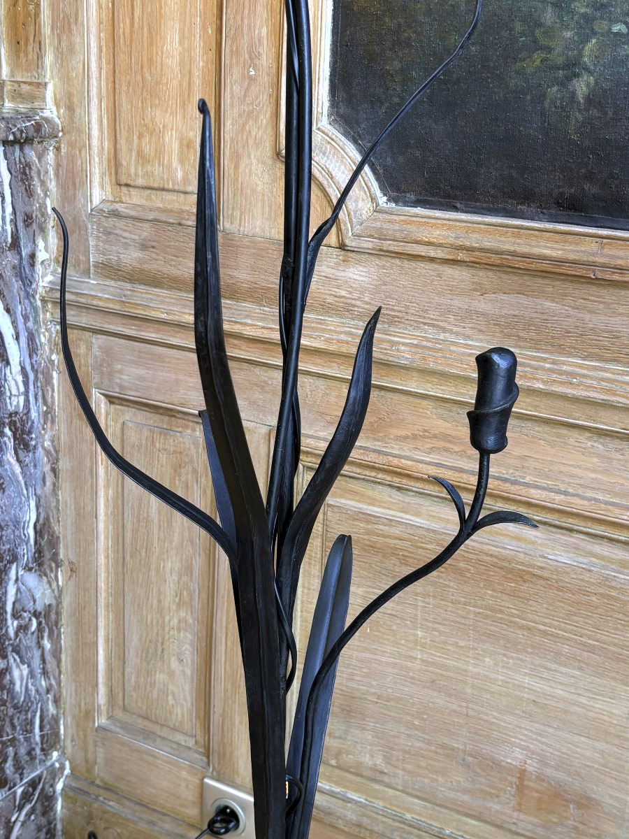 Large Muller Floor Lamp With A Botanical Design-photo-4