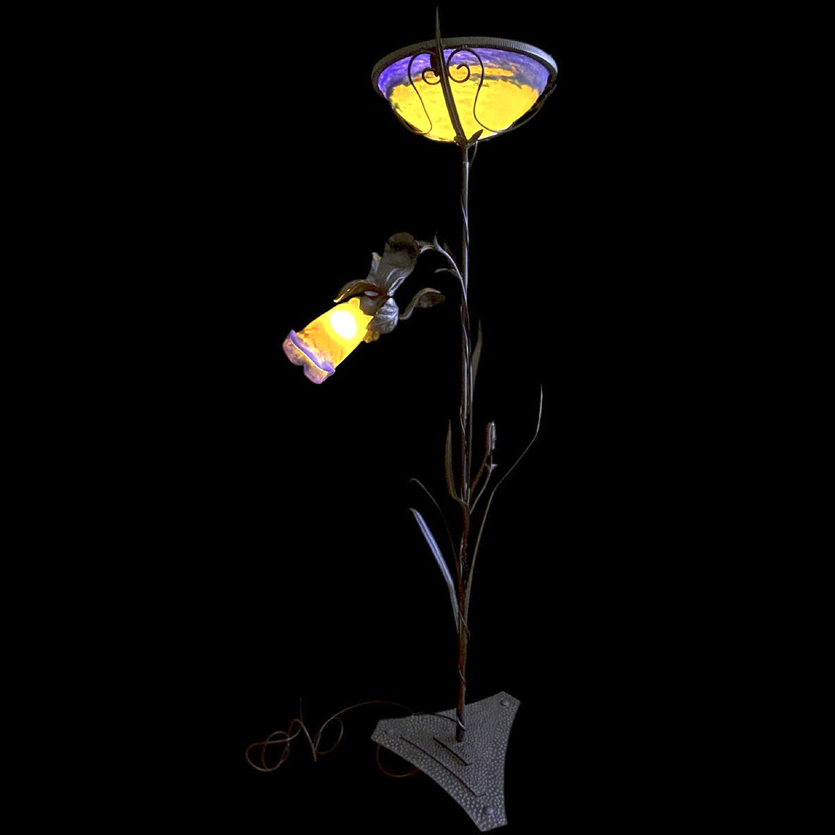 Large Muller Floor Lamp With A Botanical Design