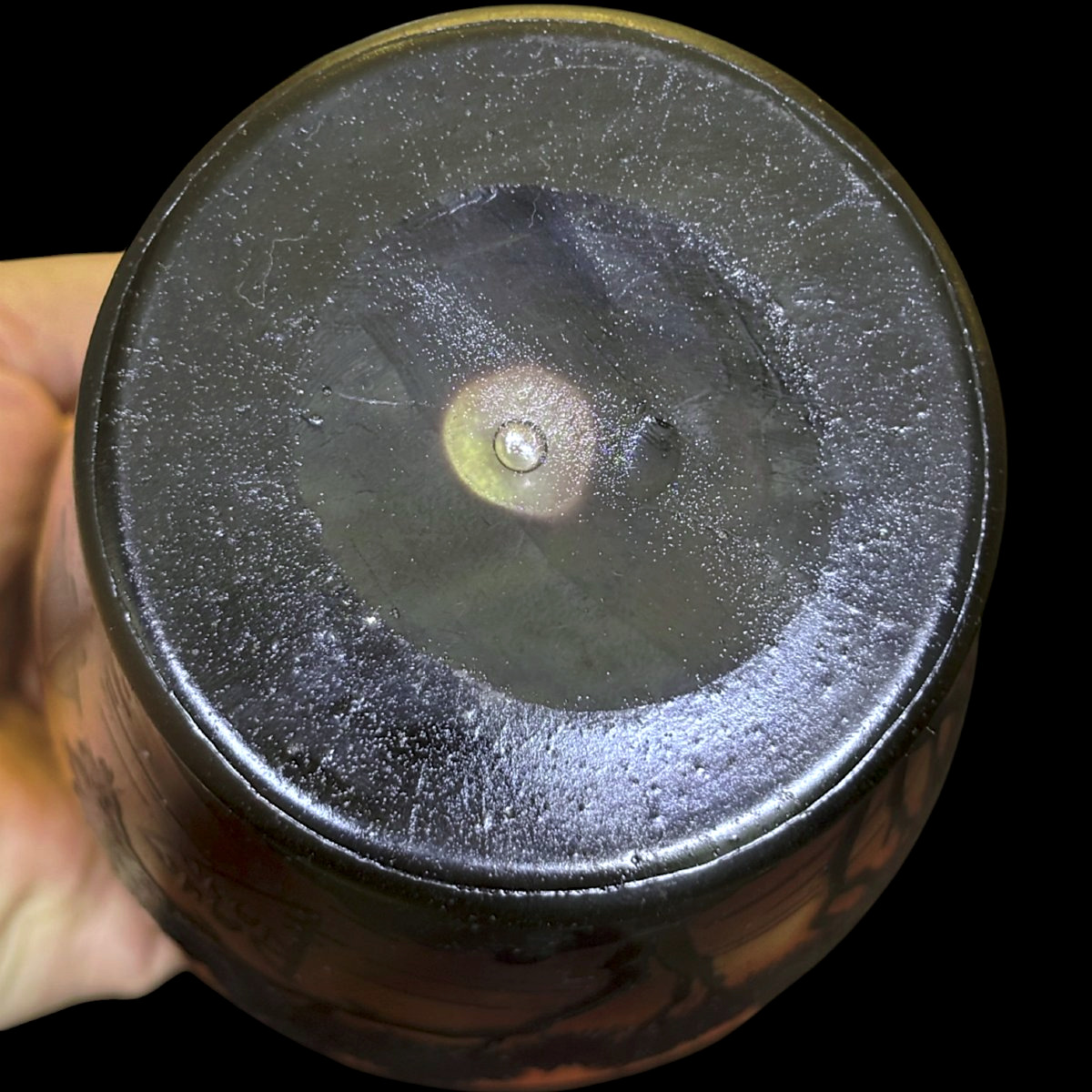 Vase Daum voiliers et pins parasol-photo-3