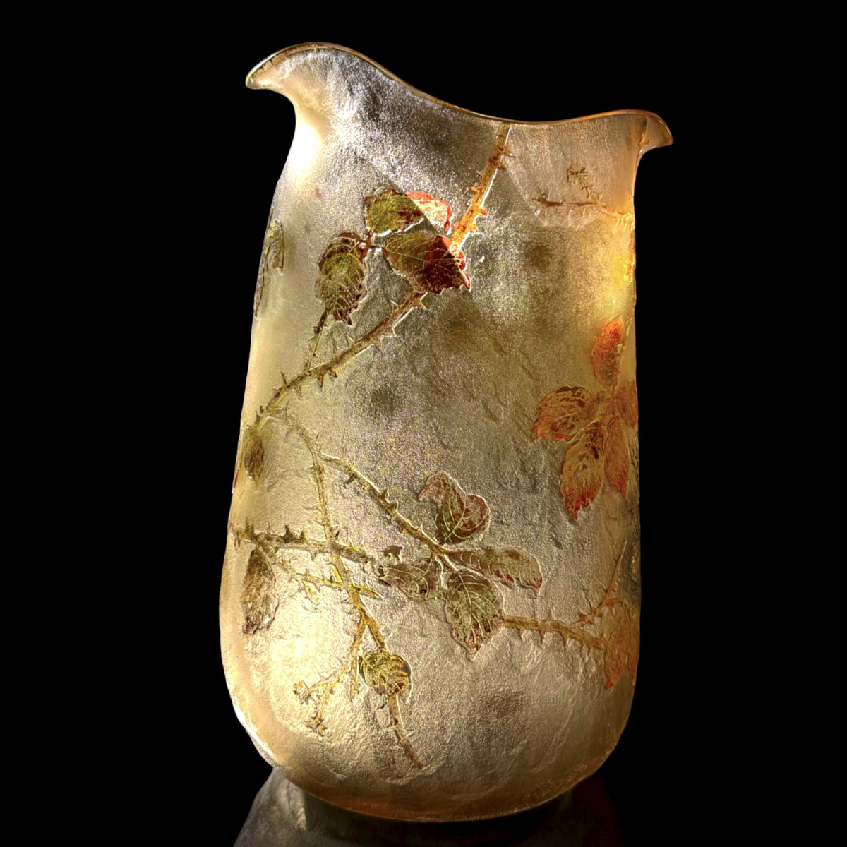 Vase Daum aux corbeaux fecit 1895-photo-2