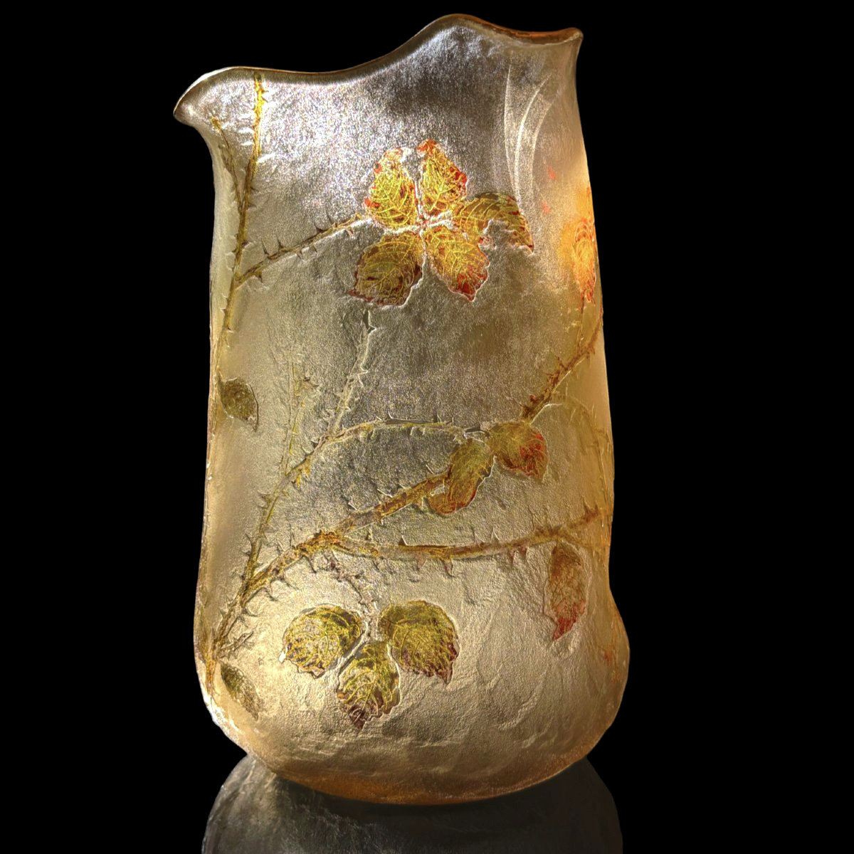 Vase Daum aux corbeaux fecit 1895-photo-1