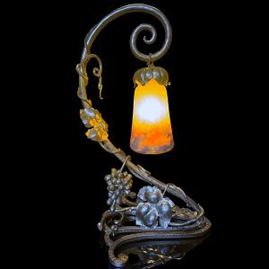 Art Nouveau Lamp By Muller Frères – Vine Motif