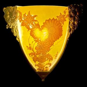 Paire d'appliques d'angle Gallé