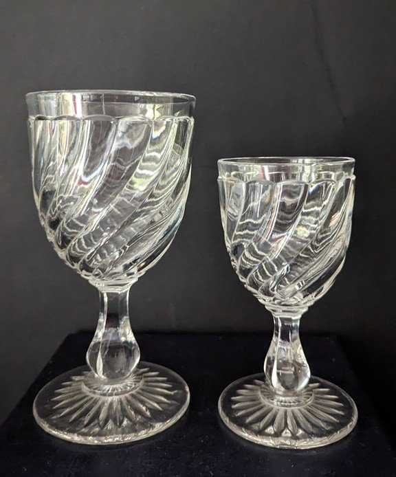 Service "bambou Tors" En Cristal De Baccarat-photo-2