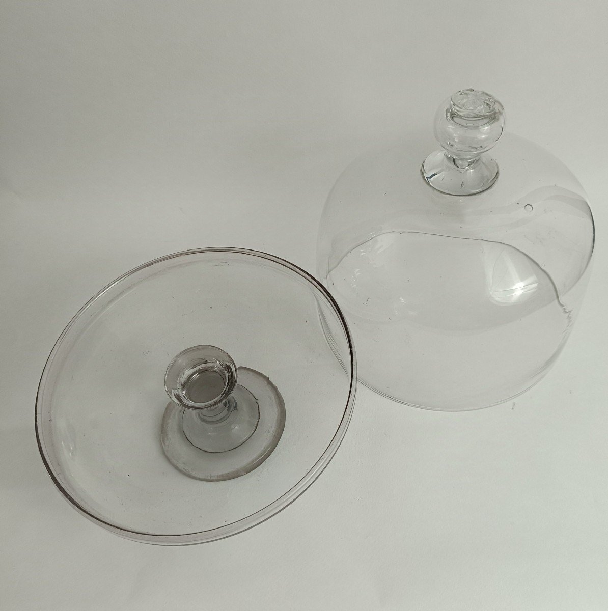 19th Century Mounted Tray And Glass Dome-photo-3