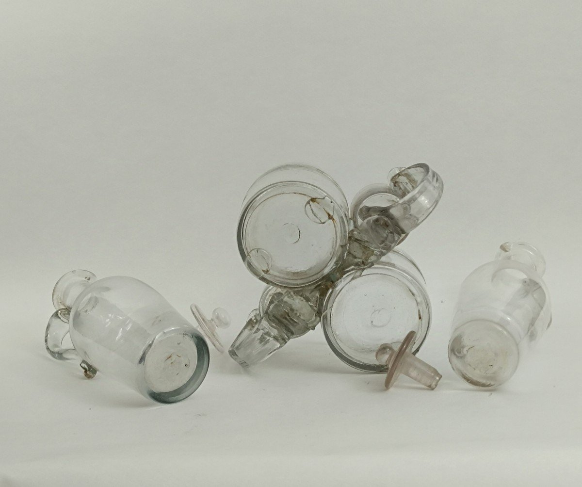 18th Century Blown Glass Oil Cruet Holder -photo-2