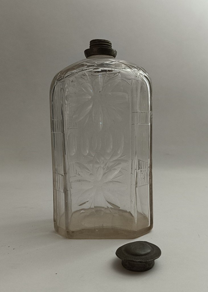 Flacon En Cristal De Bohème _ XVIIIème-photo-3