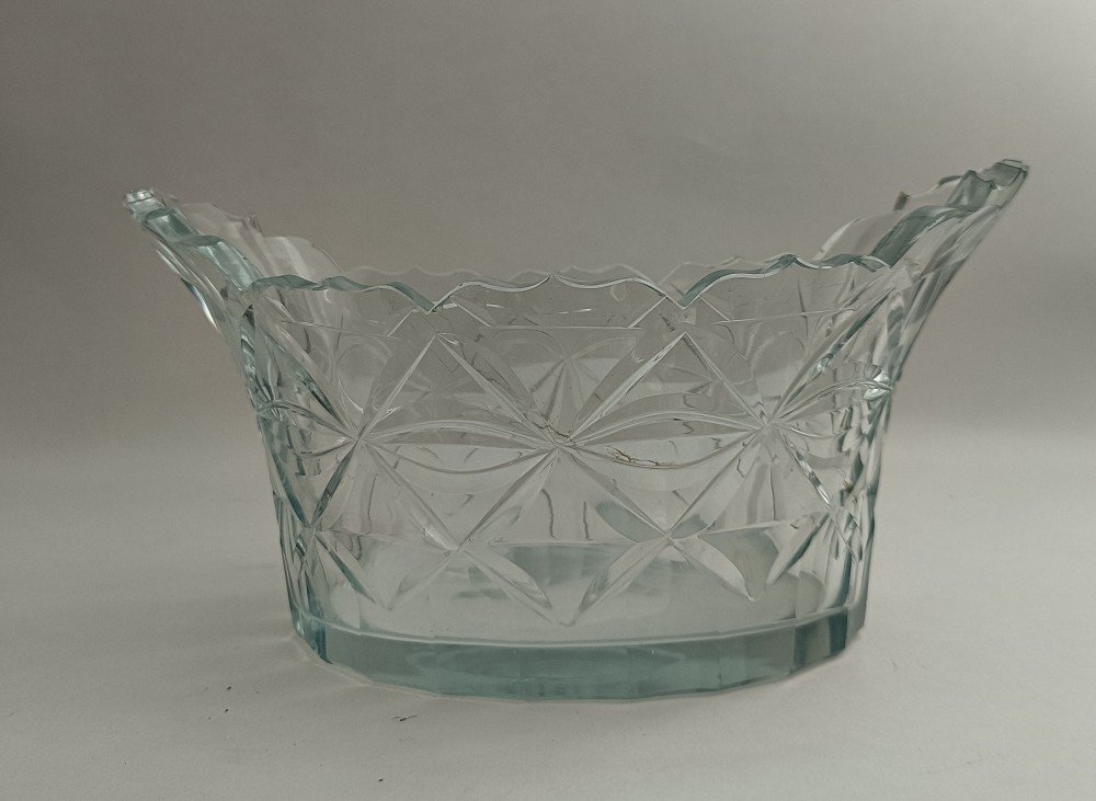 Cut Crystal Basket _ Early 19th Century