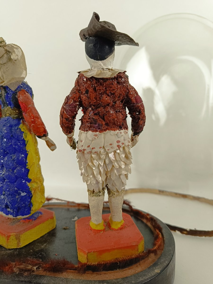 Pair Of Salt Workers In Shells – Bourg De Batz, Circa 1880-photo-5