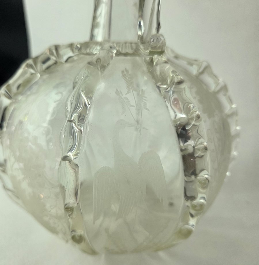 18th Century Dutch Blown Glass Carafe-photo-2