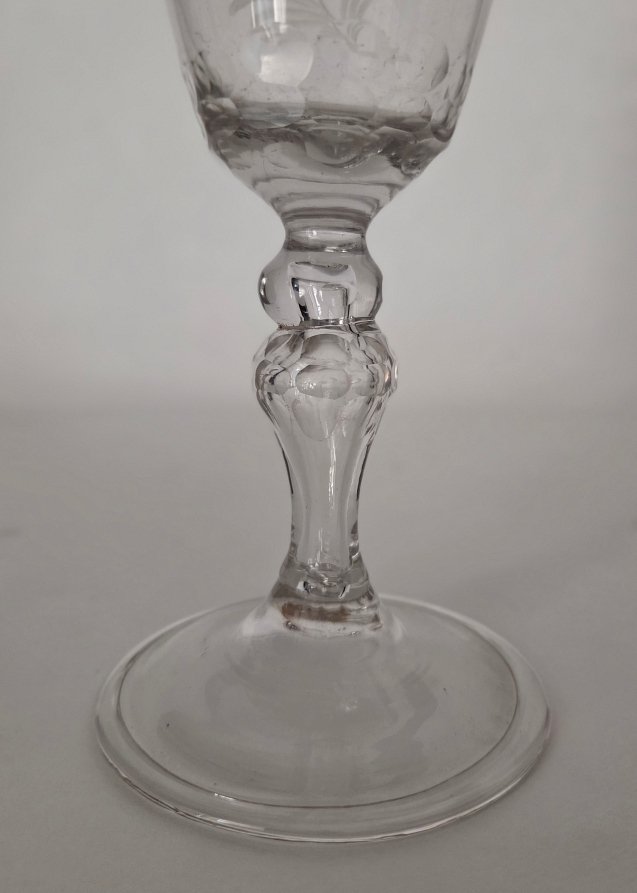 18th Century Glass Decorated With A Rose-photo-3