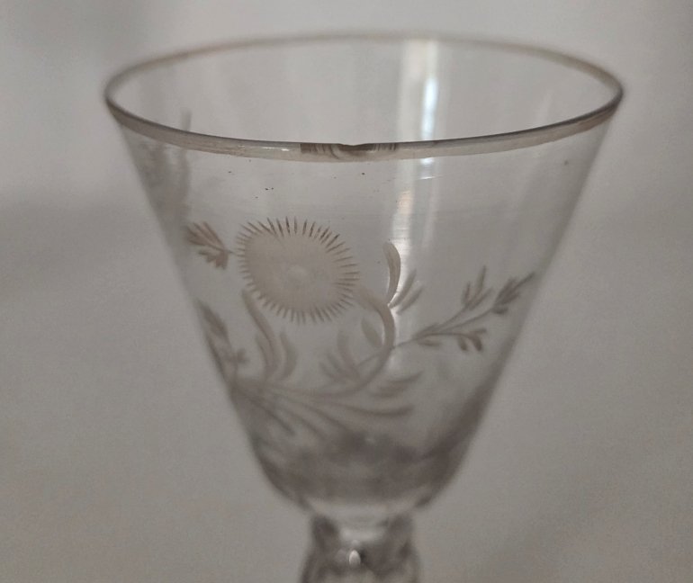 18th Century Glass Decorated With A Rose-photo-4