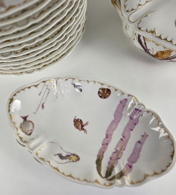 19th Century Porcelain Service - Marine Decor-photo-4