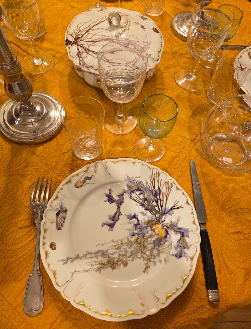 19th Century Porcelain Service - Marine Decor-photo-7