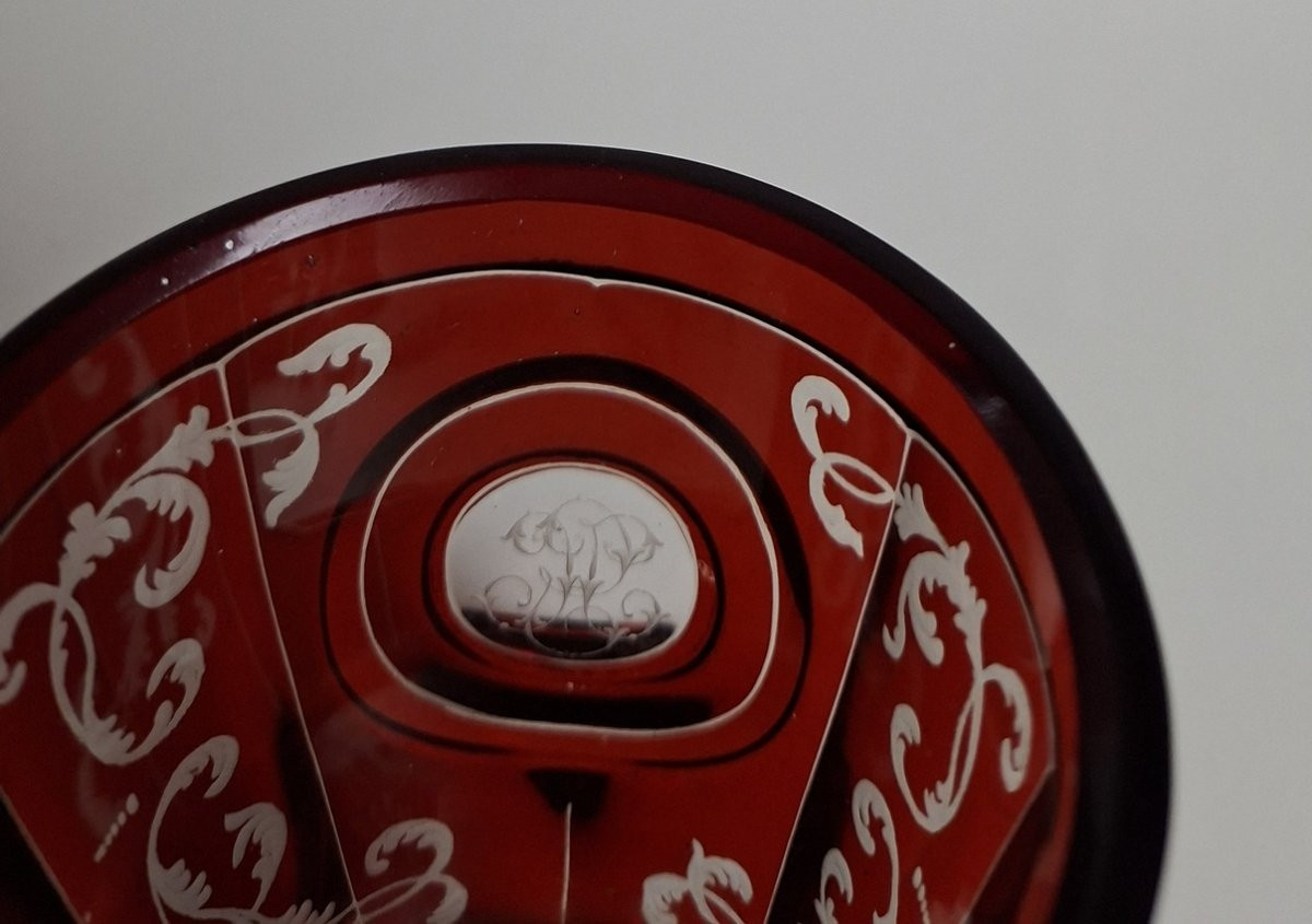 Verre en cristal de Bohême à décor de cheval_XIXeme-photo-1