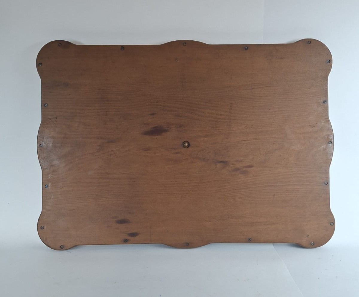 19th Century Wooden Tray - Count's Crown-photo-3