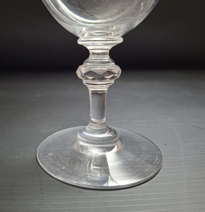 Série de neuf verres à eau en cristal _ Couronne de Comte _ XIXème-photo-1