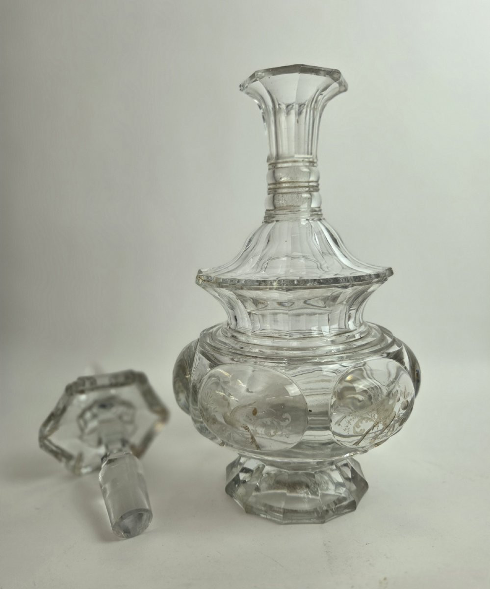 Carafe In Cut And Engraved Crystal_xixth Century-photo-3