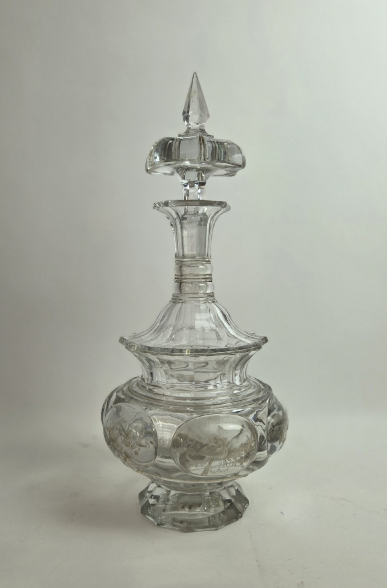 Carafe In Cut And Engraved Crystal_xixth Century