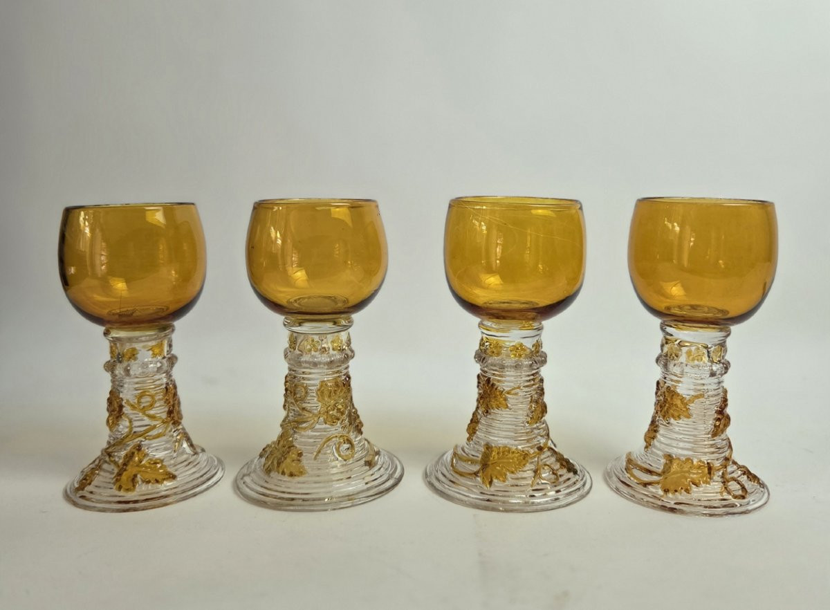 Verre Roemer à décor de vigne_Art nouveau-photo-1