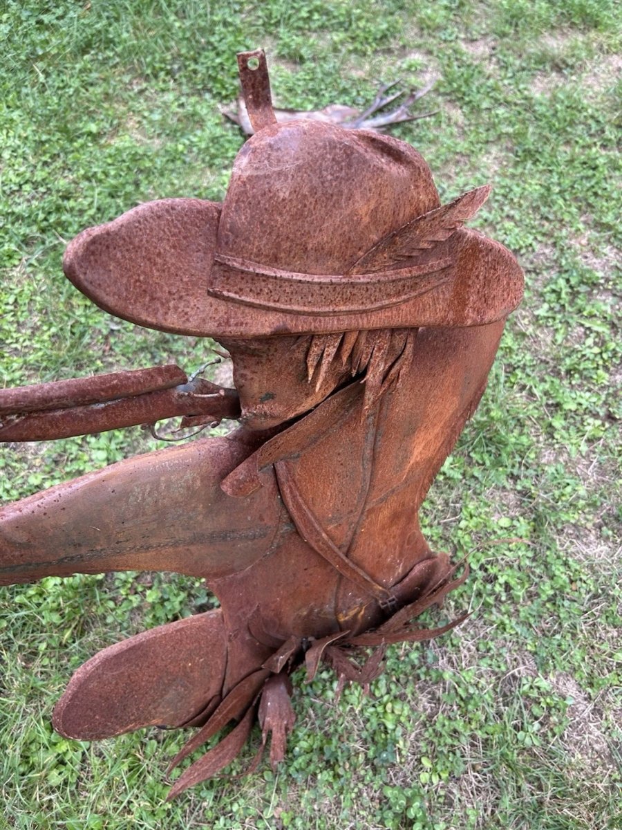 Enseeigne en fer forgé_Chasseur à l'affût-photo-2