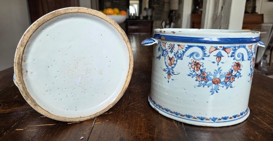 Pair Of Earthenware Bottle Coolers _ 18th Century-photo-3