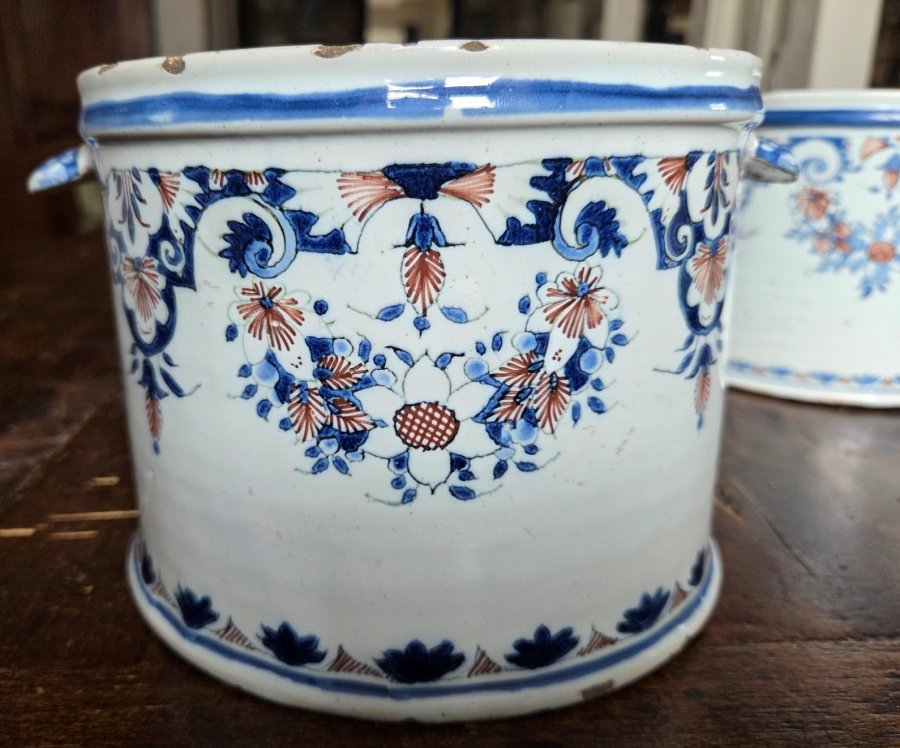 Pair Of Earthenware Bottle Coolers _ 18th Century-photo-3