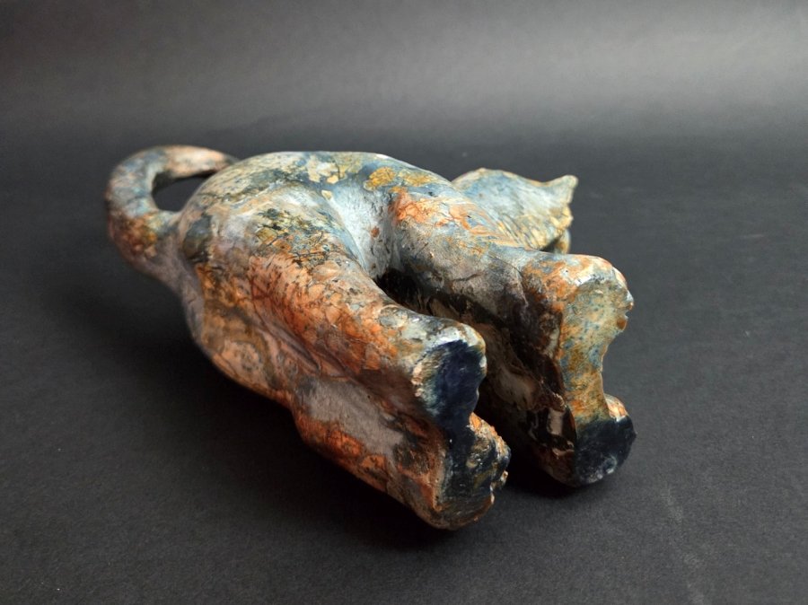 Raku Ceramic Cat_19th Century-photo-4