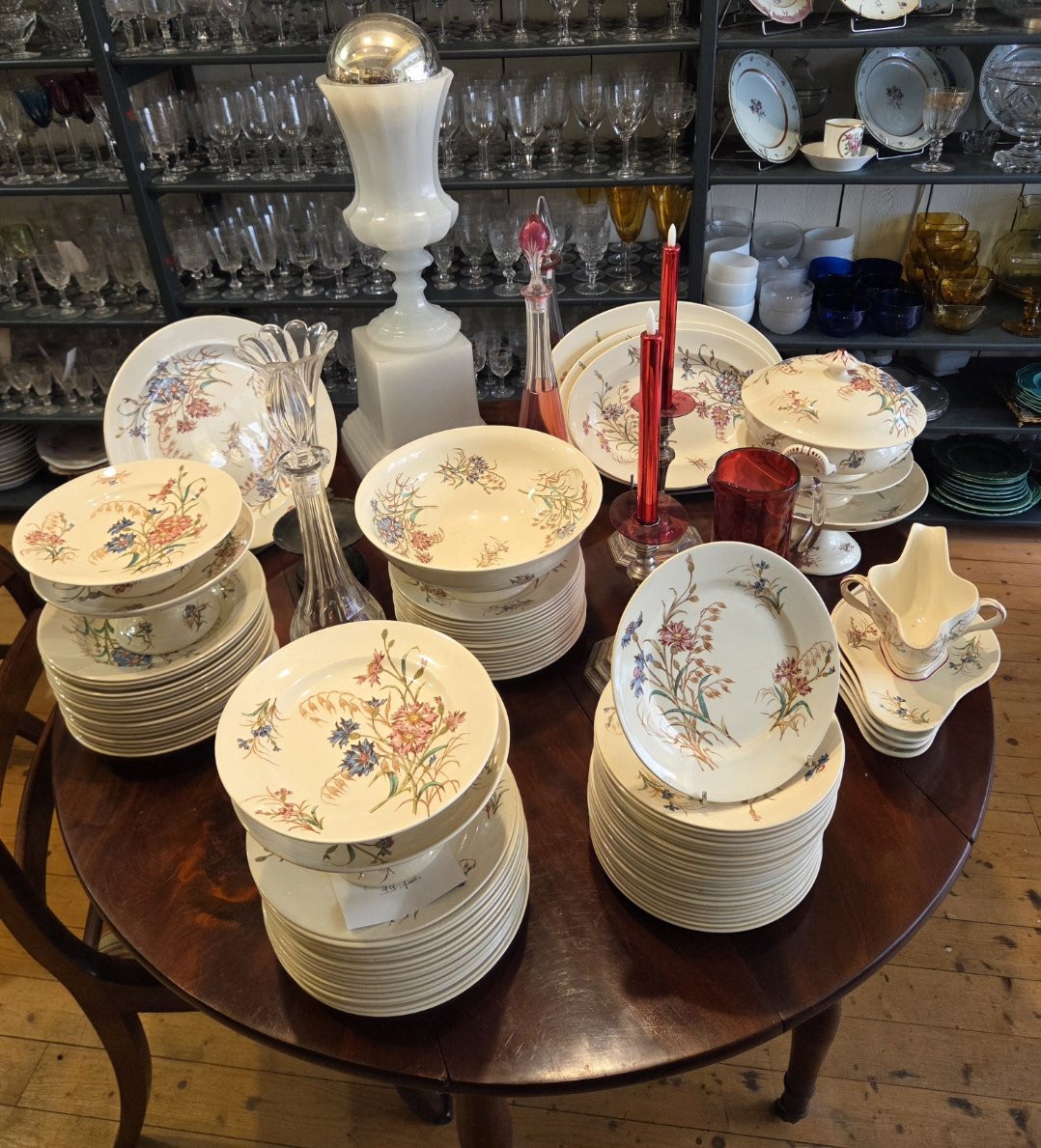 "bleuet" Luneville Earthenware Set _ 99 Pieces