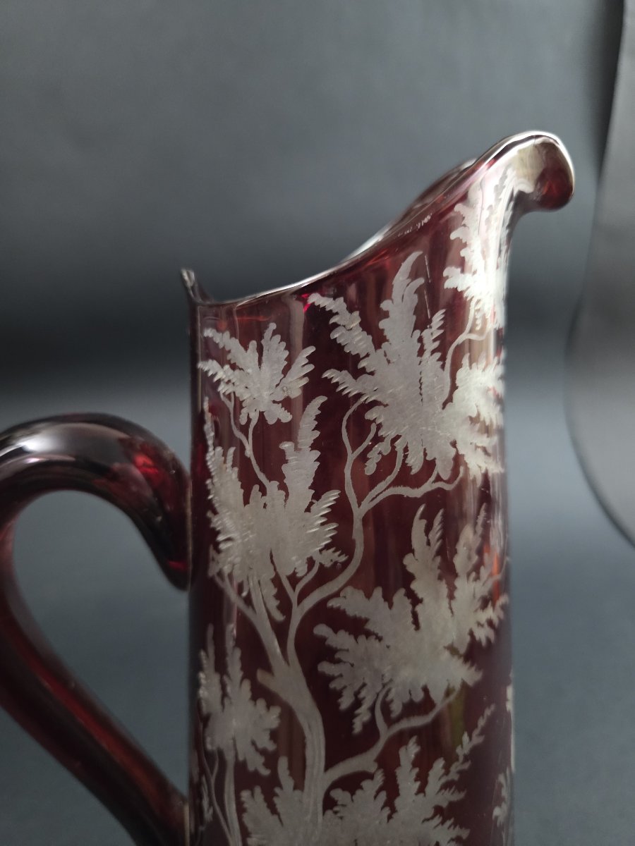 Bohhemian Crystal Pitcher _ 19th Century-photo-3