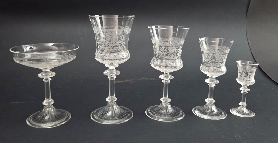 Service de verre en cristal de Bohème_Cristallerie Meyer's Neffe