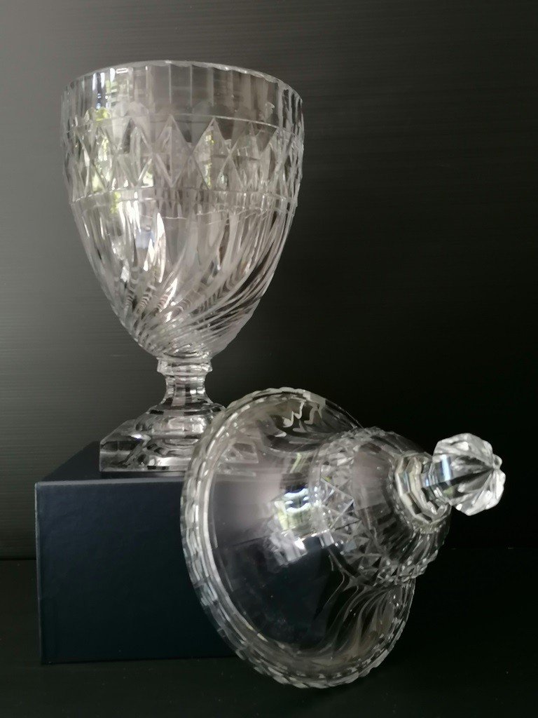 Pot à Punch En Cristal Taillé, époque 1820-photo-2