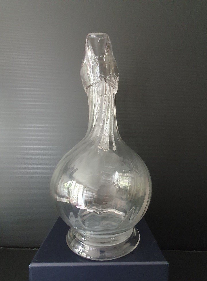 Cruche Normande en verre époque XVIIIème-photo-2