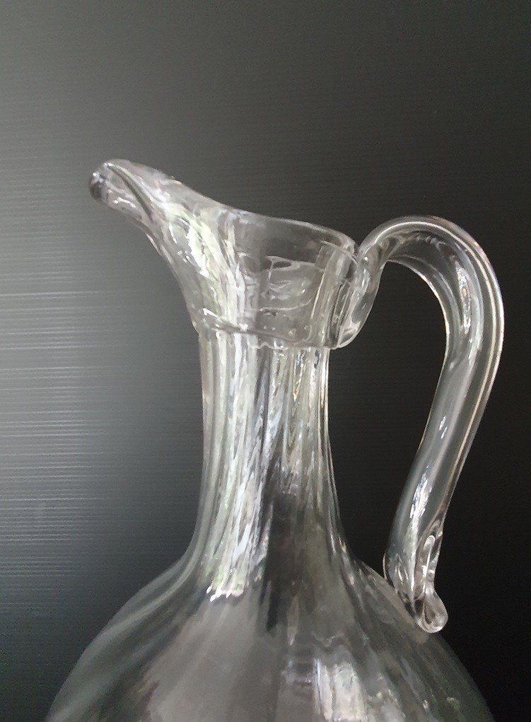 Cruche Normande en verre époque XVIIIème-photo-4