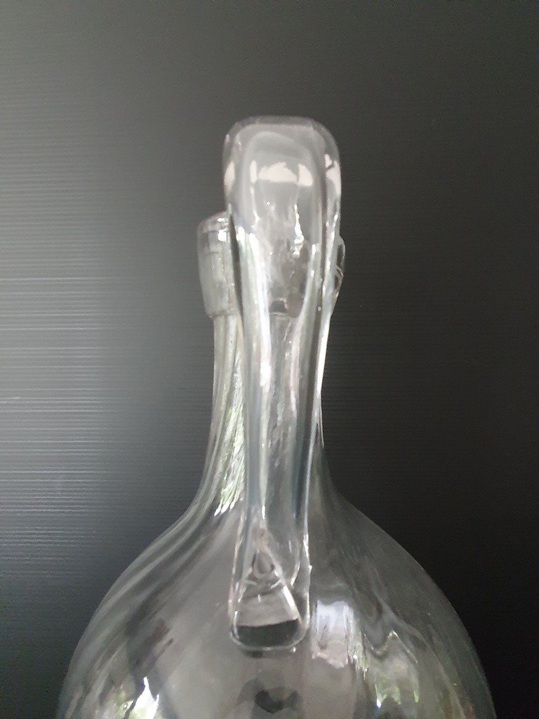 Cruche Normande en verre époque XVIIIème-photo-1