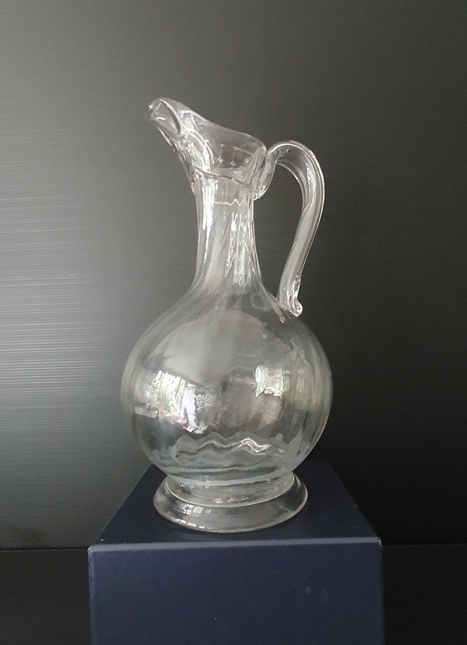 Cruche Normande en verre époque XVIIIème-photo-3