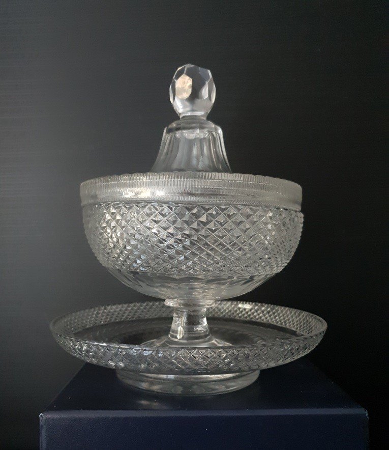 Drageoir En Cristal Taillé Saint Louis