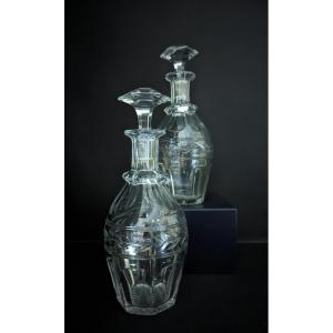 Pair Of Decanter Model Jonzac De Baccarat.