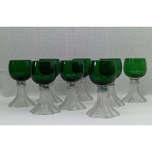 Series Of 8 Roemer Glasses _ Circa 1880