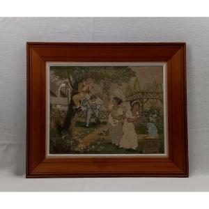 Embroidery Painting_country Scene_19th