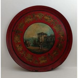 Plateau en tôle laquée à décor à l’antique – Premier Empire